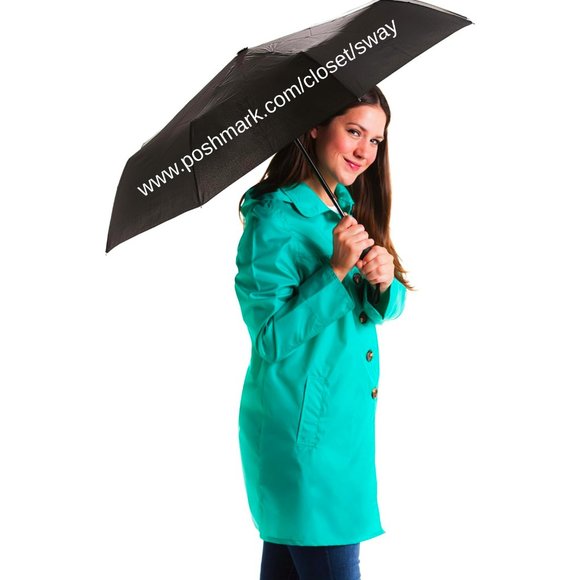 Button-Up Hooded Rain Jacket - Picture 1 of 11